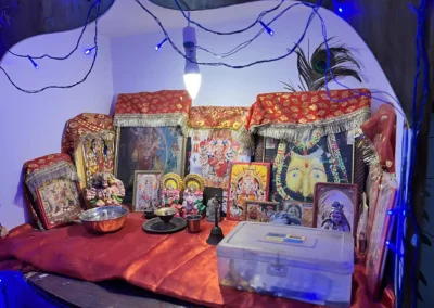 Medicine box in a temple inside a home. Photo: Sandhya