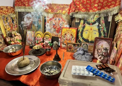 Medicine box in a temple inside a home. Photo: Sandhya