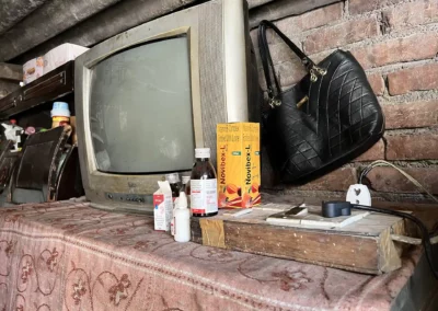 Granny’s medicines atop the TV. Photo: N.N. © 2023 N.N.