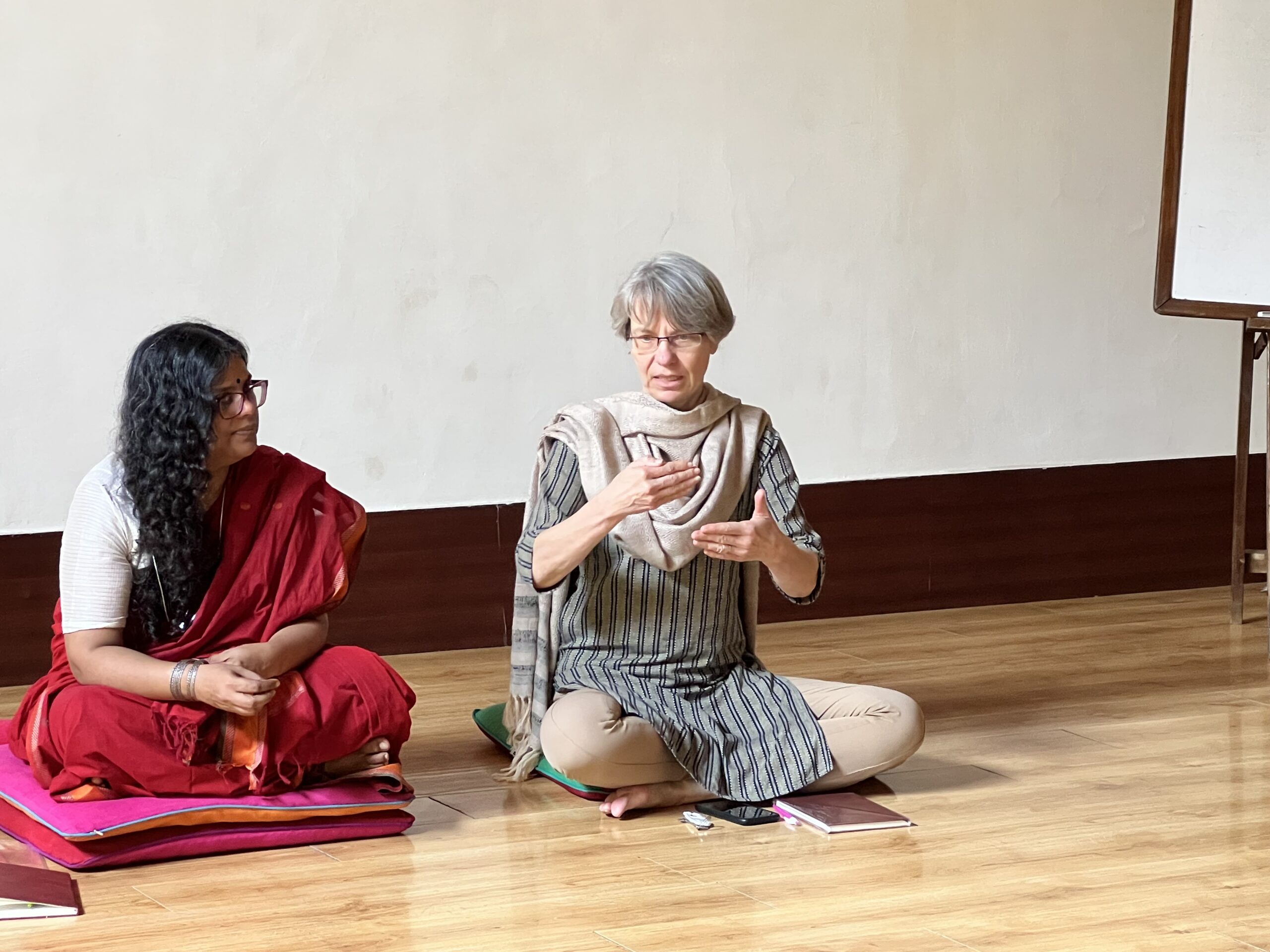 Ursula Rao & Kavita Dasgupta@Writing Retreat at Zorba. 2003. Behind the Scenes. Photo: Janu